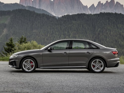 Характеристики автомобиля Audi A4 2.0 40 TFSI S tronic (10.2020 - 12.2022): фото, вместимость, скорость, двигатель, топливо, масса, отзывы