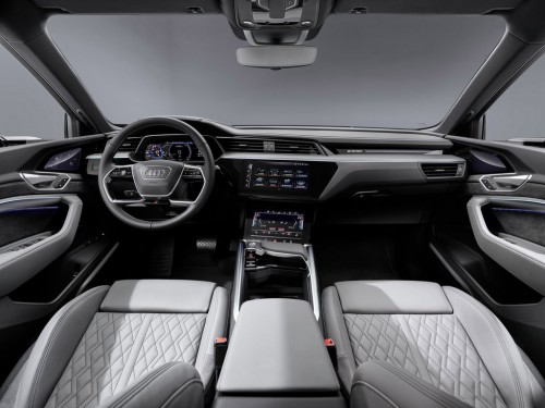 Характеристики автомобиля Audi e-tron Sportback 95 kWh 55 quattro e-tron (04.2020 - н.в.): фото, вместимость, скорость, двигатель, топливо, масса, отзывы