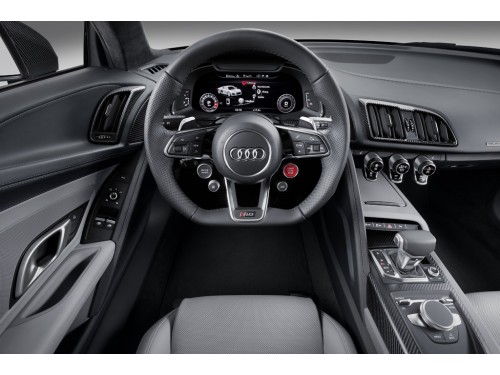Характеристики автомобиля Audi R8 5.2 FSI quattro S tronic V10 plus (10.2015 - 02.2019): фото, вместимость, скорость, двигатель, топливо, масса, отзывы