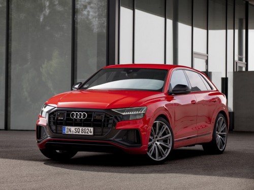 Характеристики автомобиля Audi SQ8 4.0 TFSI quattro tiptronic (07.2020 - н.в.): фото, вместимость, скорость, двигатель, топливо, масса, отзывы