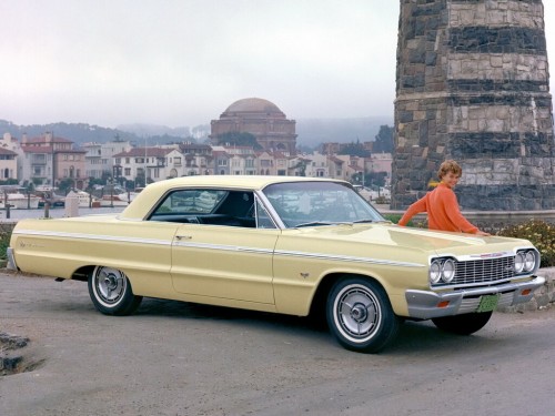 Характеристики автомобиля Chevrolet Impala 4.6 MT4 Impala Sport Coupe Overdrive (10.1963 - 09.1964): фото, вместимость, скорость, двигатель, топливо, масса, отзывы