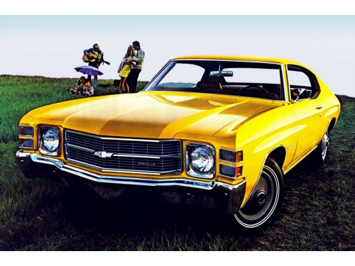 Характеристики автомобиля Chevrolet Malibu 5.7 AT Chevelle Malibu Sport Coupe 3-gears (09.1970 - 08.1972): фото, вместимость, скорость, двигатель, топливо, масса, отзывы