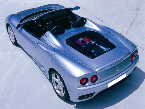 Характеристики автомобиля Ferrari 360 3.6 AMT Spider (03.2000 - 03.2005): фото, вместимость, скорость, двигатель, топливо, масса, отзывы