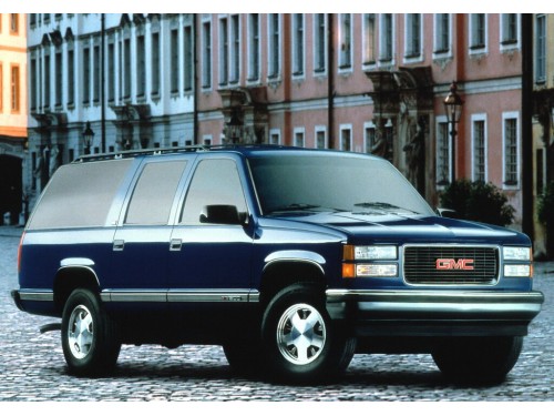 Характеристики автомобиля GMC Suburban 5.7 AT C1500 (01.1992 - 10.1999): фото, вместимость, скорость, двигатель, топливо, масса, отзывы