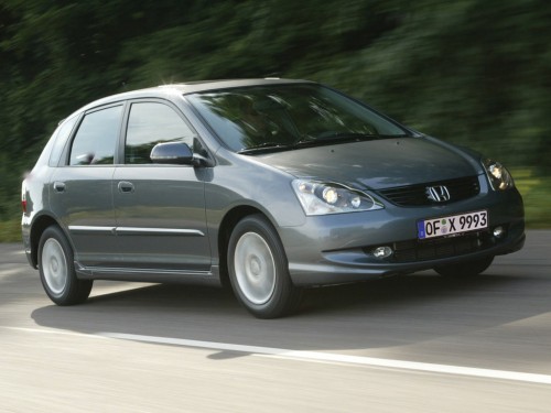 Характеристики автомобиля Honda Civic 1.6i MT ES (09.2003 - 08.2005): фото, вместимость, скорость, двигатель, топливо, масса, отзывы