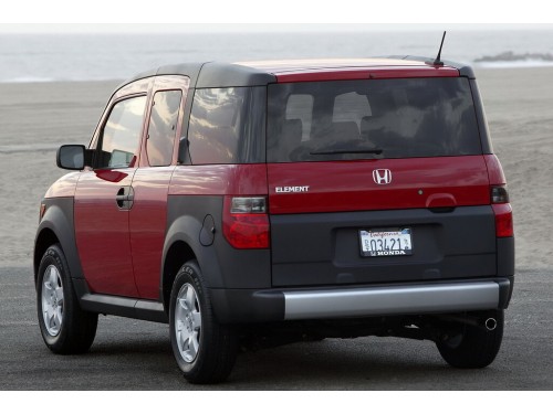 Характеристики автомобиля Honda Element 2.4 2WD MT EX-P (07.2005 - 09.2006): фото, вместимость, скорость, двигатель, топливо, масса, отзывы