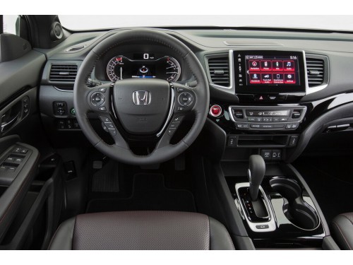 Характеристики автомобиля Honda Ridgeline 3.5 AT AWD Sport (06.2015 - 09.2020): фото, вместимость, скорость, двигатель, топливо, масса, отзывы