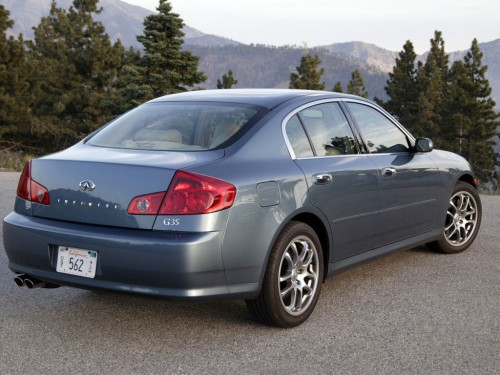 Характеристики автомобиля Infiniti G35 3.5 MT G35 (01.2002 - 12.2004): фото, вместимость, скорость, двигатель, топливо, масса, отзывы