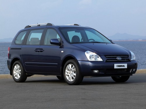 Характеристики автомобиля Kia Carnival 2.9 CRDi MT GLX Maximum Premium 9 seats (07.2005 - 01.2007): фото, вместимость, скорость, двигатель, топливо, масса, отзывы