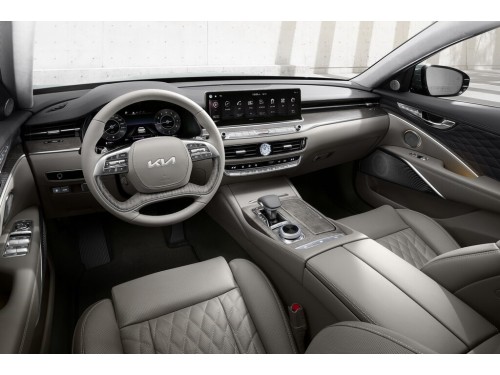 Характеристики автомобиля Kia K9 3.3 GDI AT 4WD Premium (08.2022 - н.в.): фото, вместимость, скорость, двигатель, топливо, масса, отзывы