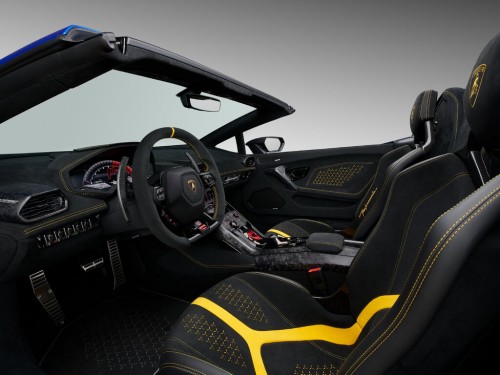Характеристики автомобиля Lamborghini Huracan 5.2 AMT LP 640-4 Performante Spyder (09.2018 - 12.2019): фото, вместимость, скорость, двигатель, топливо, масса, отзывы