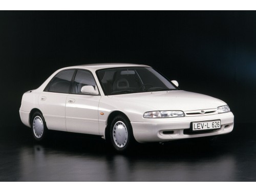 Характеристики автомобиля Mazda 626 1.8 MT GLX (08.1991 - 04.1997): фото, вместимость, скорость, двигатель, топливо, масса, отзывы