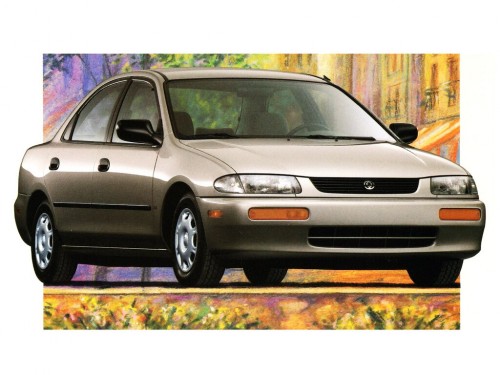 Характеристики автомобиля Mazda Protege 1.8 MT (08.1994 - 09.1996): фото, вместимость, скорость, двигатель, топливо, масса, отзывы