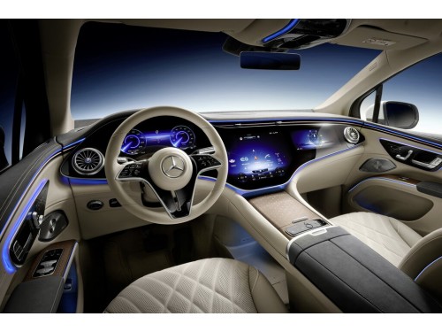 Характеристики автомобиля Mercedes-Benz EQS SUV EQS 500 4MATIC AMG Line Business Class (10.2022 - н.в.): фото, вместимость, скорость, двигатель, топливо, масса, отзывы