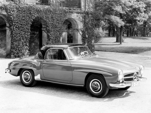 Характеристики автомобиля Mercedes-Benz SL-Class 190 SL MT (03.1955 - 07.1961): фото, вместимость, скорость, двигатель, топливо, масса, отзывы