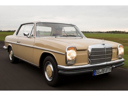 Характеристики автомобиля Mercedes-Benz W114 2.7 MT5 280 CE (05.1972 - 08.1973): фото, вместимость, скорость, двигатель, топливо, масса, отзывы