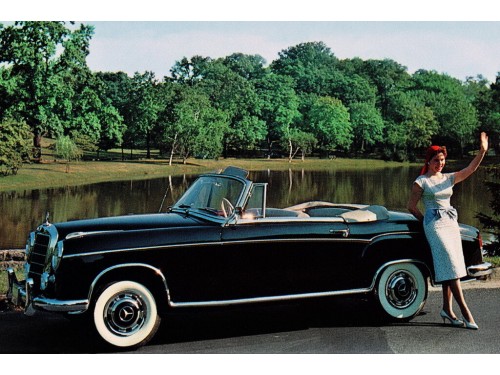 Характеристики автомобиля Mercedes-Benz W180 2.2 MT 220S Cabriolet (08.1957 - 10.1959): фото, вместимость, скорость, двигатель, топливо, масса, отзывы