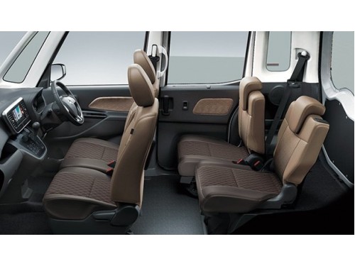 Характеристики автомобиля Nissan DAYZ Roox 660 Highway Star X turning passenger seat (12.2016 - 04.2018): фото, вместимость, скорость, двигатель, топливо, масса, отзывы