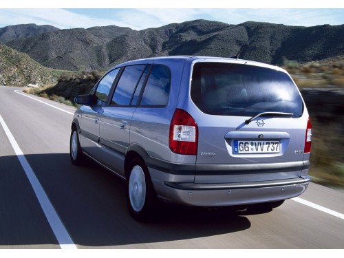 Характеристики автомобиля Opel Zafira 1.8 AT (03.2003 - 05.2005): фото, вместимость, скорость, двигатель, топливо, масса, отзывы