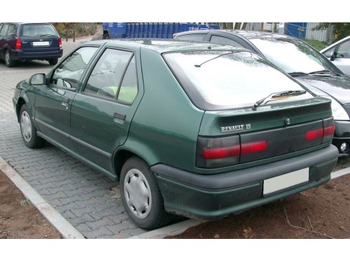 Характеристики автомобиля Renault 19 1.6 MT RL Europa (11.1995 - 12.2000): фото, вместимость, скорость, двигатель, топливо, масса, отзывы