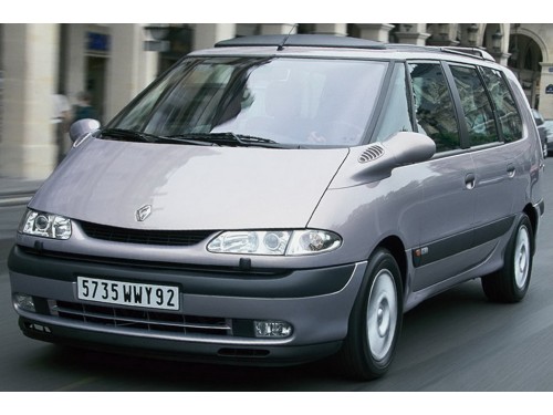 Характеристики автомобиля Renault Espace 1.9 dTi MT Expression (09.2000 - 08.2002): фото, вместимость, скорость, двигатель, топливо, масса, отзывы