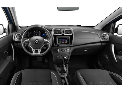 Характеристики автомобиля Renault Logan Stepway 1.6 CVT Life City (12.2018 - 01.2022): фото, вместимость, скорость, двигатель, топливо, масса, отзывы