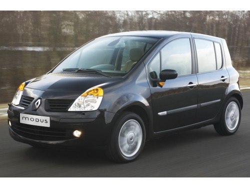 Характеристики автомобиля Renault Modus 1.2 16V MT Privilege (08.2004 - 04.2005): фото, вместимость, скорость, двигатель, топливо, масса, отзывы