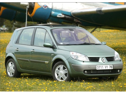 Характеристики автомобиля Renault Scenic 1.5 dCi MT Authentique (01.2004 - 08.2004): фото, вместимость, скорость, двигатель, топливо, масса, отзывы