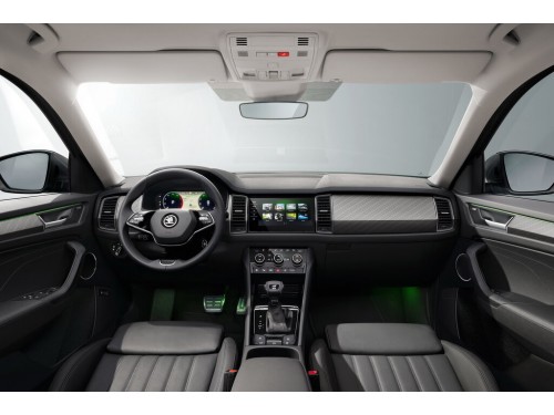 Характеристики автомобиля Skoda Kodiaq 2.0 TDI DSG Sportline (09.2021 - н.в.): фото, вместимость, скорость, двигатель, топливо, масса, отзывы