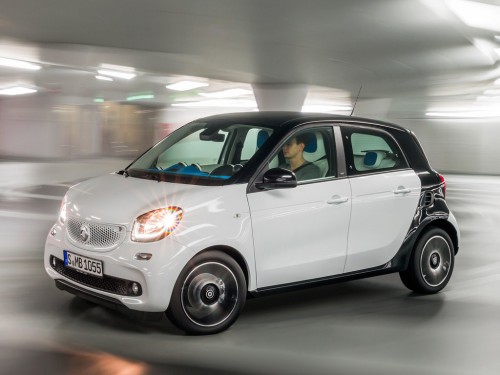 Характеристики автомобиля Smart Forfour 1.0 MT Prime (11.2014 - 07.2017): фото, вместимость, скорость, двигатель, топливо, масса, отзывы