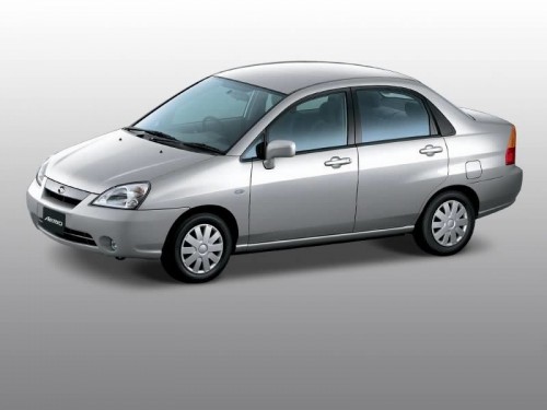 Характеристики автомобиля Suzuki Aerio 1.5 XV (11.2001 - 12.2002): фото, вместимость, скорость, двигатель, топливо, масса, отзывы