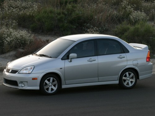 Характеристики автомобиля Suzuki Aerio 2.3 AT Aerio Premium (09.2004 - 09.2007): фото, вместимость, скорость, двигатель, топливо, масса, отзывы