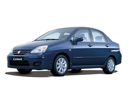 Характеристики автомобиля Suzuki Liana 1.3 MT Club (09.2004 - 12.2005): фото, вместимость, скорость, двигатель, топливо, масса, отзывы