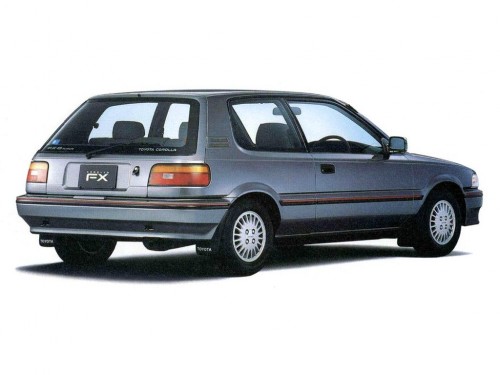 Характеристики автомобиля Toyota Corolla FX 1.5 FX-V (05.1989 - 04.1992): фото, вместимость, скорость, двигатель, топливо, масса, отзывы