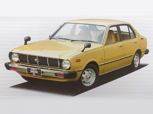 Характеристики автомобиля Toyota Corolla 1.3 Hi-Deluxe (05.1978 - 02.1979): фото, вместимость, скорость, двигатель, топливо, масса, отзывы