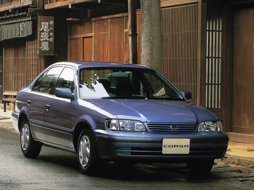 Характеристики автомобиля Toyota Corsa 1.3 AX E package (12.1997 - 08.1999): фото, вместимость, скорость, двигатель, топливо, масса, отзывы
