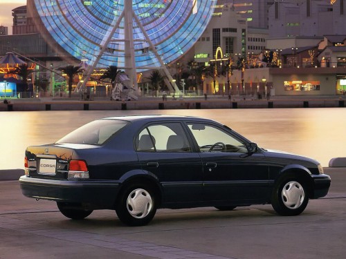 Характеристики автомобиля Toyota Corsa 1.3 AX E package (12.1997 - 08.1999): фото, вместимость, скорость, двигатель, топливо, масса, отзывы