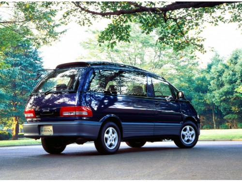 Характеристики автомобиля Toyota Estima Emina 2.2DT G Joyful Canopy (01.1995 - 07.1996): фото, вместимость, скорость, двигатель, топливо, масса, отзывы