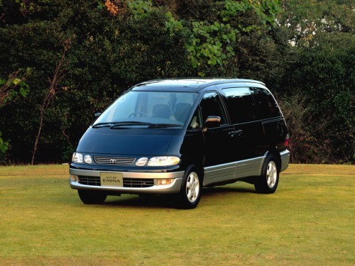 Характеристики автомобиля Toyota Estima Emina 2.4 X twin moon roof (08.1996 - 12.1997): фото, вместимость, скорость, двигатель, топливо, масса, отзывы