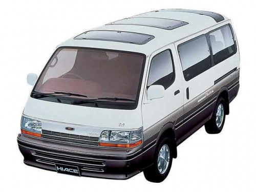 Характеристики автомобиля Toyota Hiace 2.0 Super Custom Semi Middle Roof (05.1992 - 07.1993): фото, вместимость, скорость, двигатель, топливо, масса, отзывы