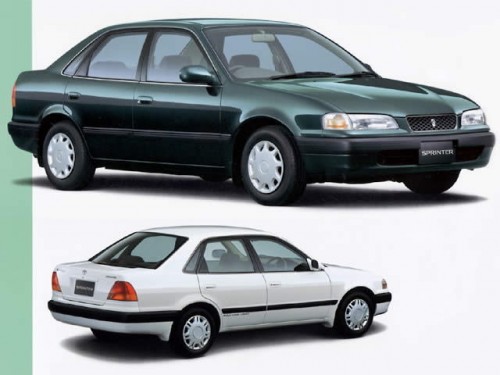 Характеристики автомобиля Toyota Sprinter 1.5 LX (05.1995 - 04.1996): фото, вместимость, скорость, двигатель, топливо, масса, отзывы